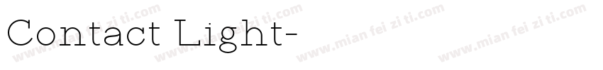 Contact Light字体转换